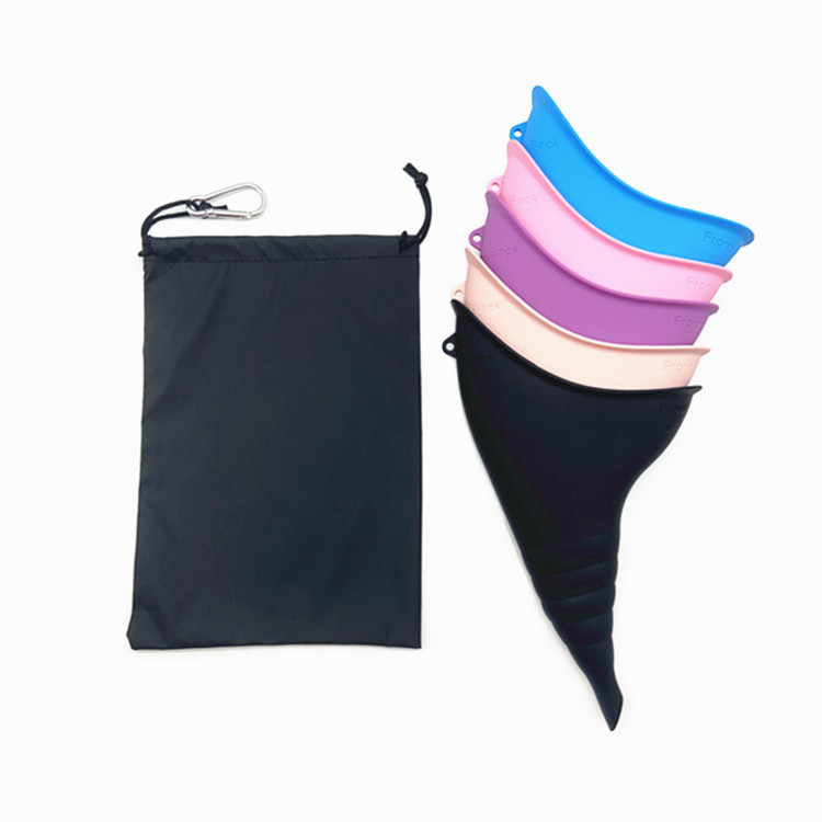The new silicone urinal for women is a foldable and convenient emergency urination tool for outdoor travel full figure