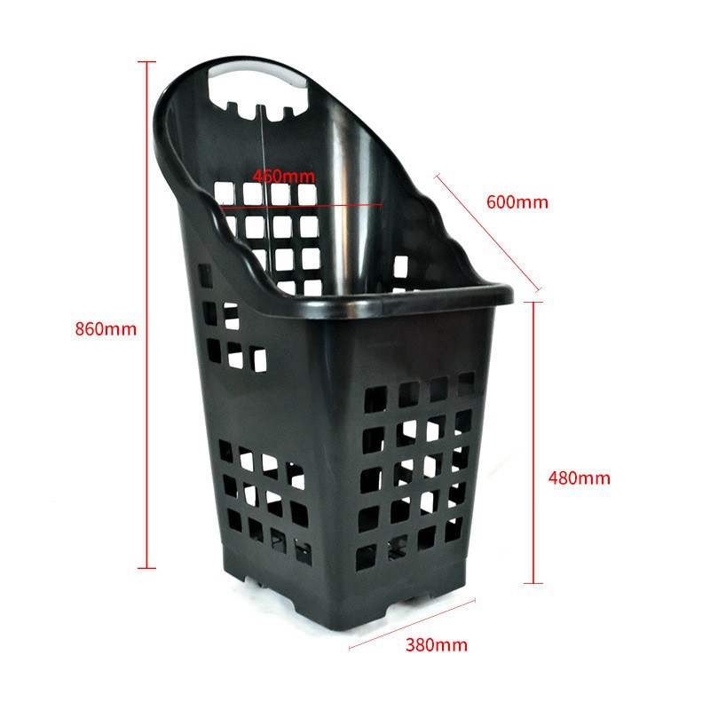 정사이즈 하이 백 바스켓 블랙 60L