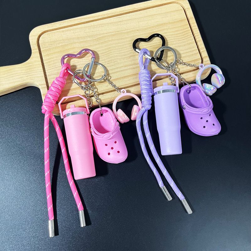 Cross-Border Hot-Selling Items: Mini Water Cup, Crocs Shoes, Earphone Keychain, Bag Pendant Cross-Border Hot-Selling Items: Mini Water Cup, Crocs Shoes, Earphone Keychain, Bag Pendant
