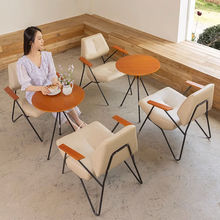 高档咖啡厅成套餐桌椅组合酒吧铁艺沙发椅甜品店休息区休闲沙发椅