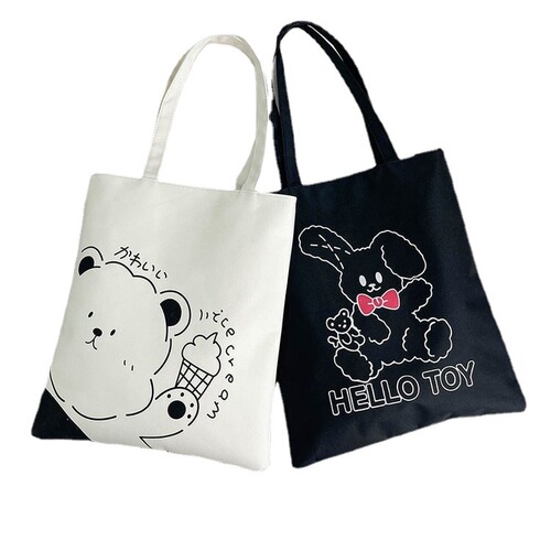 Factory Wholesale 2024 New Model Large Capacity Women's Single Shoulder Top Handle Bag Oxford Cloth Gift Bag Cartoon Cute