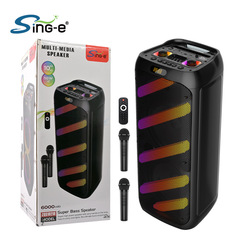 Sing-e dec s10210外国貿易ダブル10インチ無線bluetooth携帯カラオケ移動長航続スピーカー