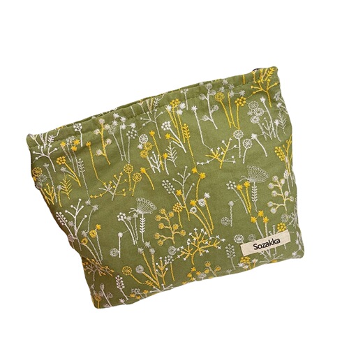 23022 Exquisite embroidered floral cosmetic bag girls storage bag portable clutch bag large capacity coin purse