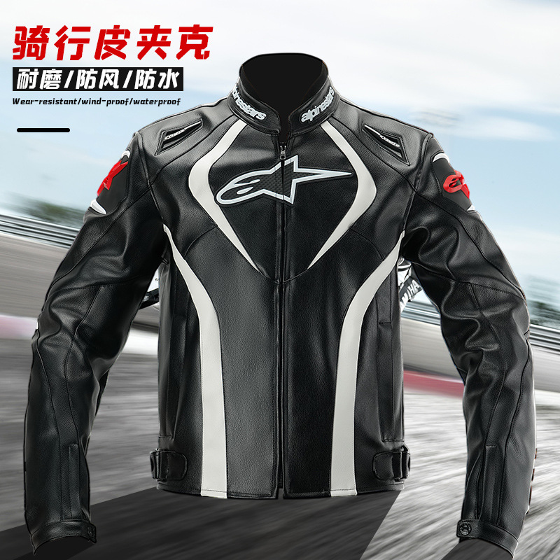 New style PU leather unisex motorcycle jacket, suitable for all seasons, designed for racing, off-road activities, and outdoor use, offering protection against falls