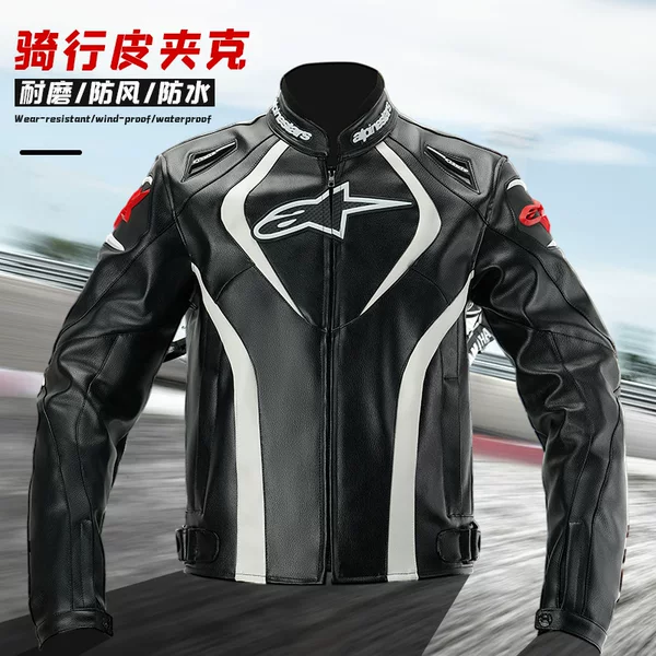 New style PU leather unisex motorcycle jacket, suitable for all seasons, designed for racing, off-road activities, and outdoor use, offering protection against falls