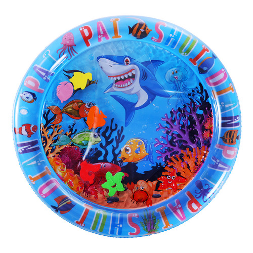 Cross-border baby inflatable pool pad marine life swimming ring crawling pad seat cushion children's pool pad wholesale
