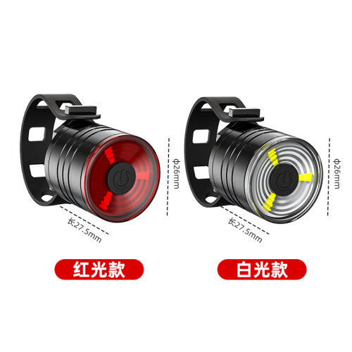 Cross-border new bicycle tail light aluminum alloy helmet light night riding warning light mountain bike LED headlight tail light