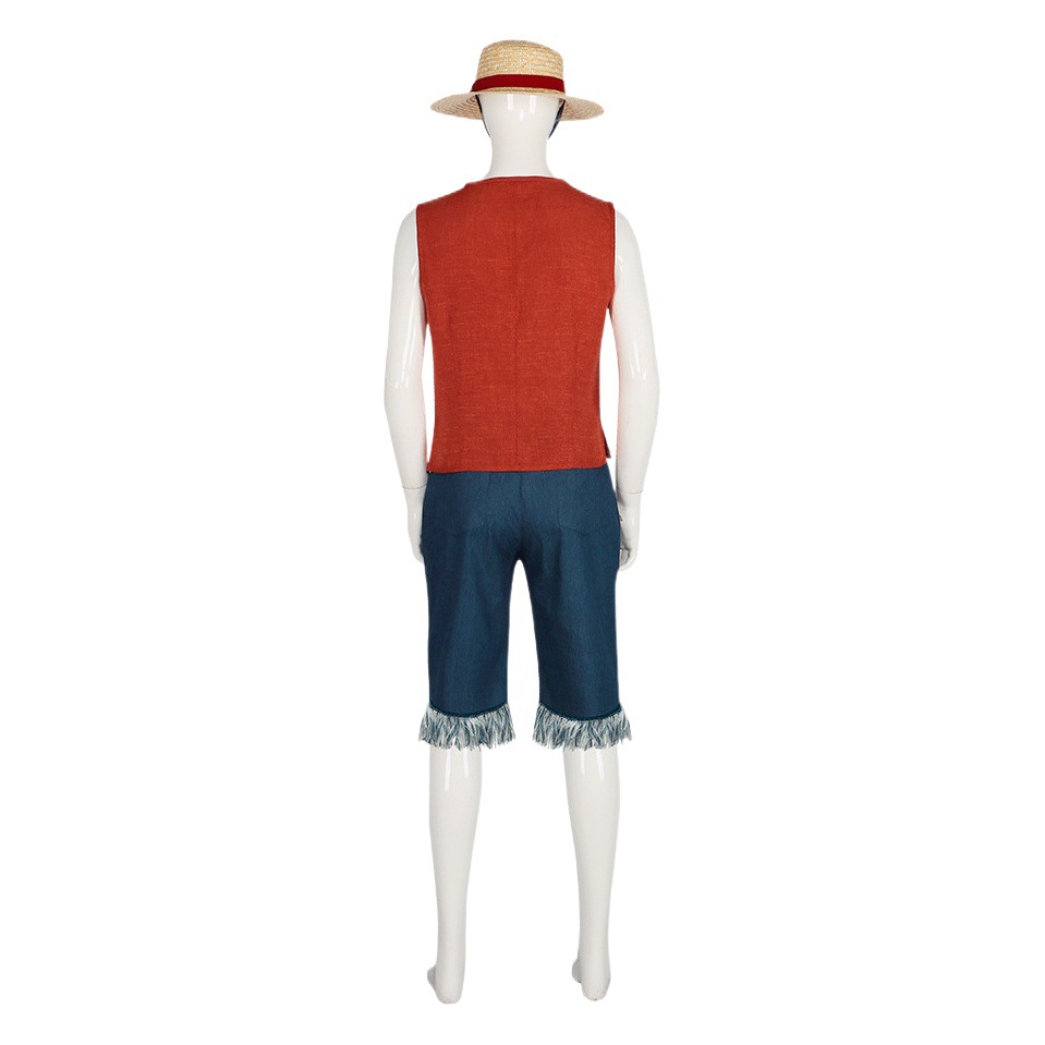 Rey del mar luffy vida real película traje de una pieza y el país cos traje Halloween Cosplay rendimiento