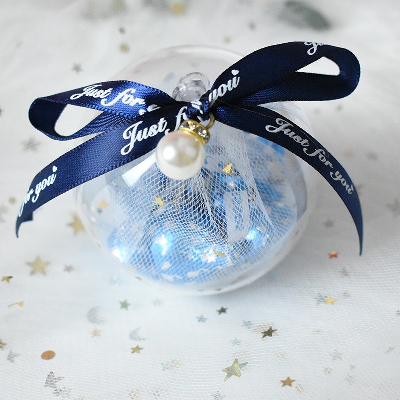 Creative Round Transparent Happy Candy Balls Wedding Candy Box Bridal Celebration Gift Box Transparent Handout Gift Box Instagram Style