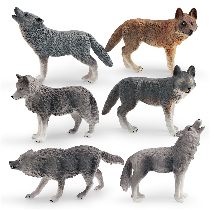 Transfronterizo simulación bosque animal Lobo modelo gris Lobo rugiente Lobo caminando Lobo Ártico Lobo escritorio estática decoración juguete