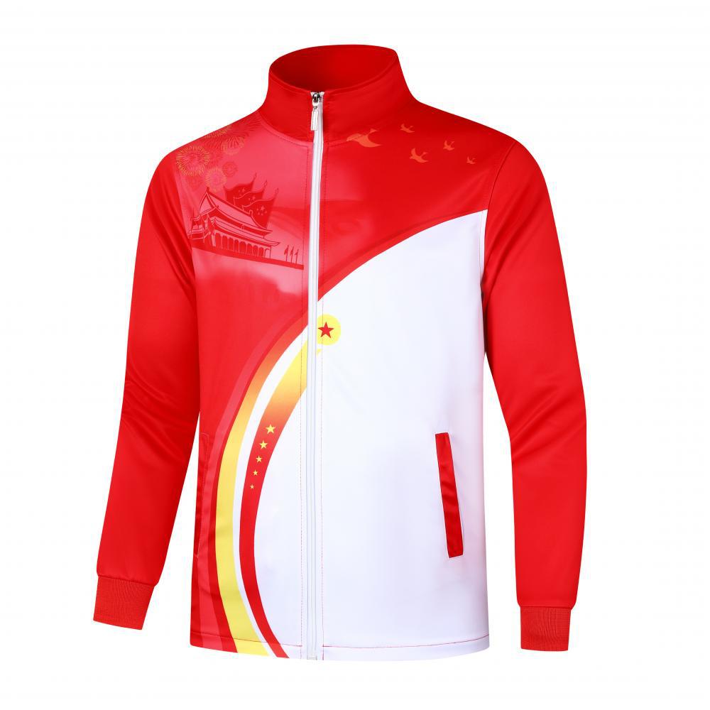Equipo nacional con chaqueta deportiva de terciopelo, uniformes escolares de manga larga, invierno al aire libre