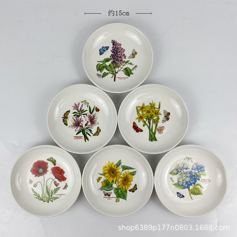 Cross-Border Shipping of Ceramic Plates, Plant and Flower Garden, High-End Western-Style Food, Porter Merrill Steak, Snacks, British-Style Tableware