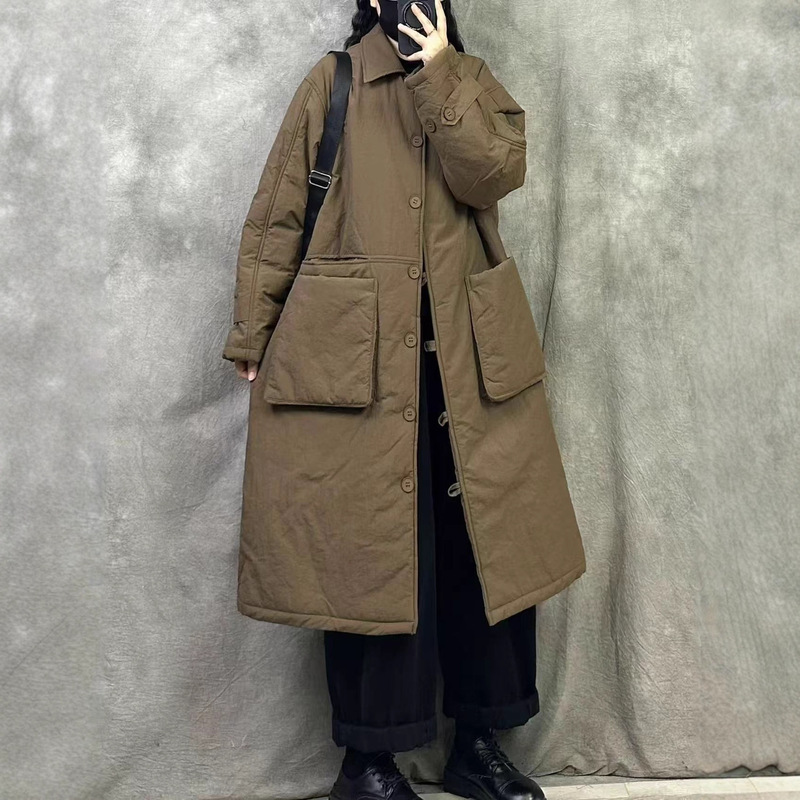 Thick Padded Cotton Coat, Mid-Length Windbreaker, Women's Cotton Clothing, 2025 New Winter Loose Plus-Size Top, Special Offer Thick Padded Cotton Coat, Mid-Length Windbreaker, Women's Cotton Clothing, 2025 New Winter Loose Plus-Size Top, Special Offer