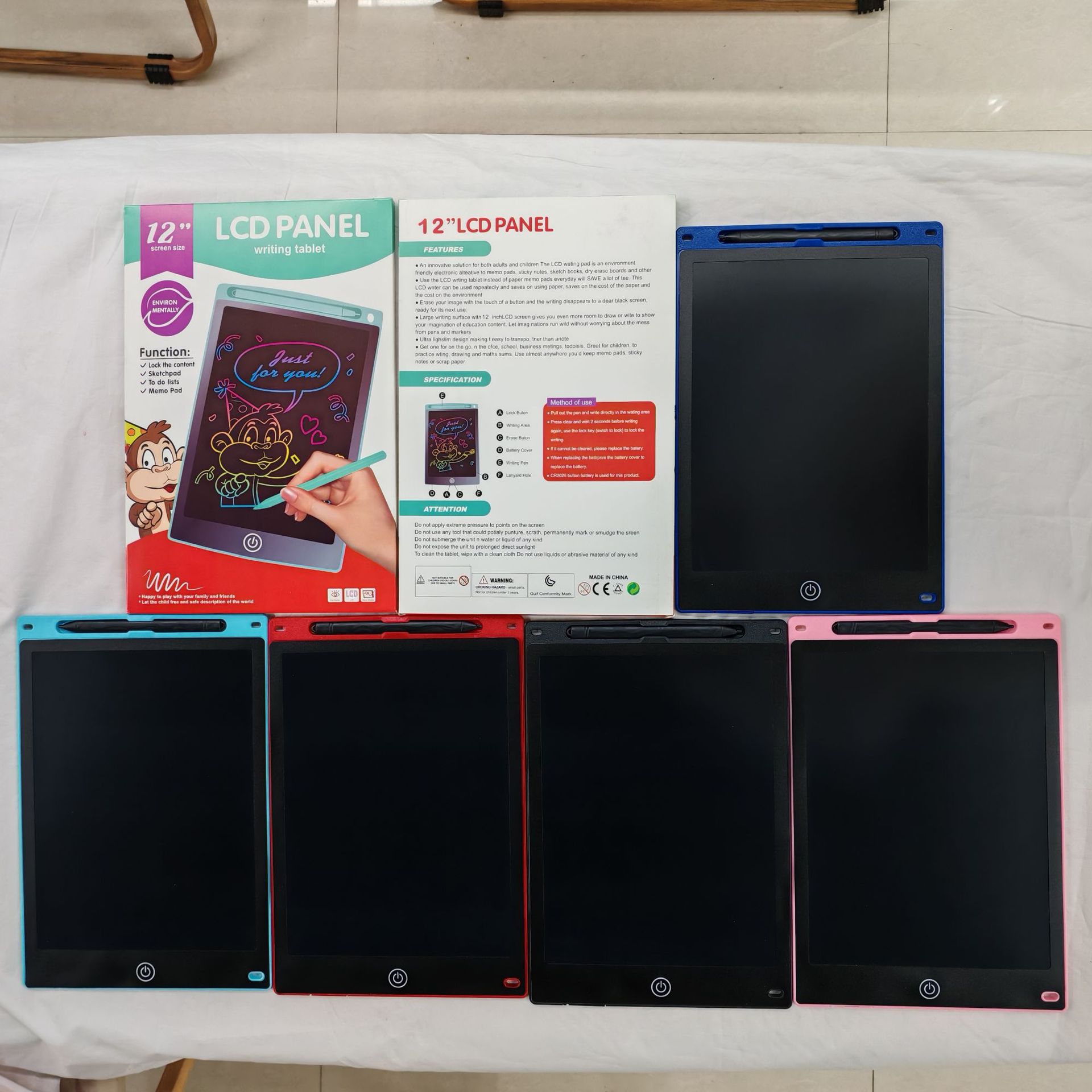 Tableta de Escritura LCD para Niños de 8.5 a 16 Pulgadas