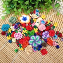软陶花 软陶珠混款混色珠饰饰品配件diy配件