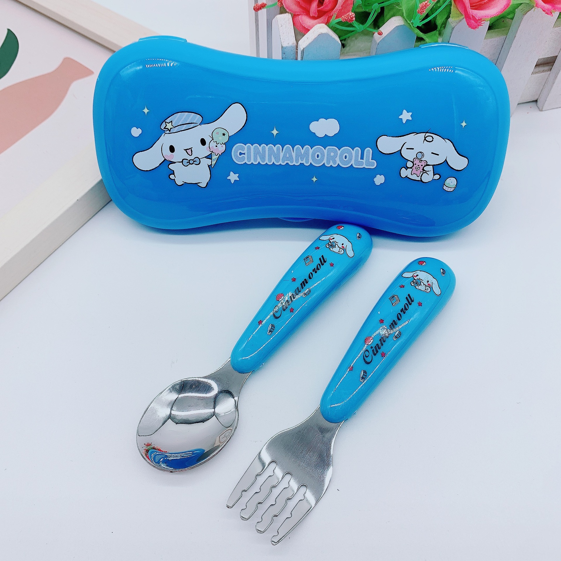 작은 흰색 식기 2종 세트