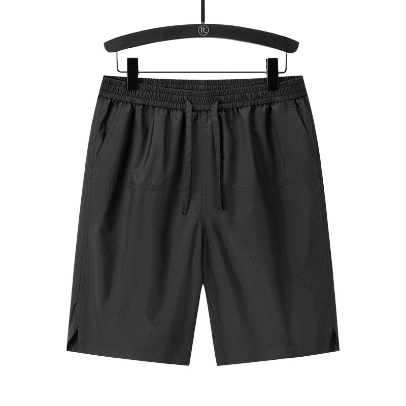 Pantalones cortos casuales de color sólido verano nuevos delgados pantalones transpirables casuales sueltos pantalones de cinco puntos versátiles en el exterior