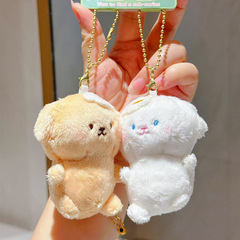 オリジナルのミニかわいい動物のマグネットは、ぬいぐるみのキーホルダーに親友のカップルのかわいいペンダントをつけています
