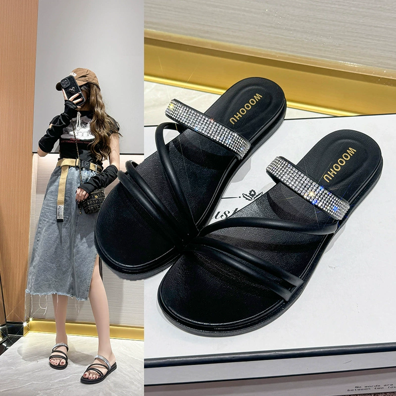 Женские летние тапочки с толстой подошвы на улице