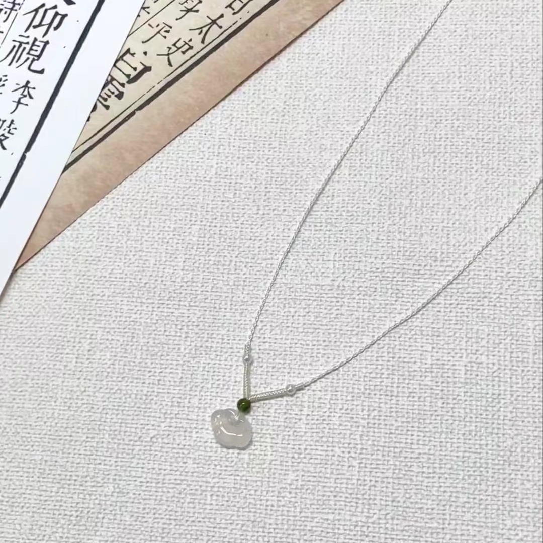 Transparent woven pendant