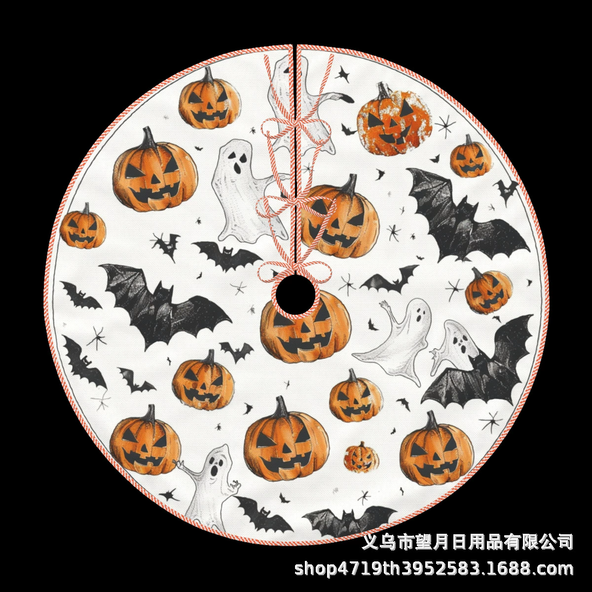Кроссбордная сеkс Halloween елочная юбка новая фланелевая линя рождественские украшения тыква призрак летучая мышь черная кошка ведьма