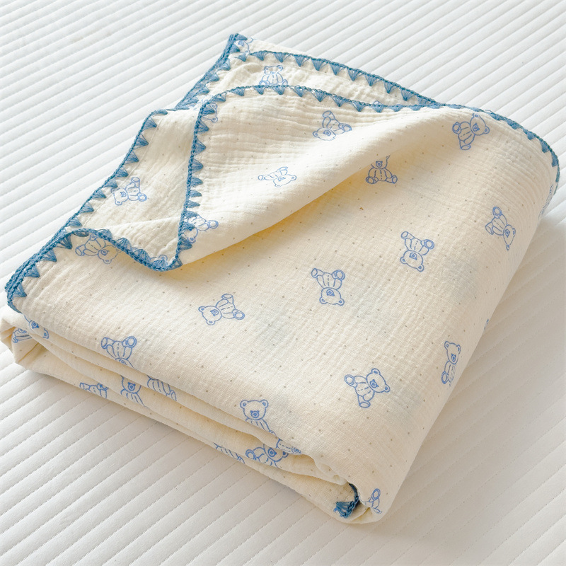 Clase A, capa de gasa de doble capa para madres y bebés, colcha de toalla, colcha de algodón, colcha de aire acondicionado para niños, manta de siesta para bebés