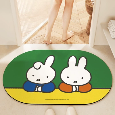 Oval Diatomaceous Earth Mat, Avtomobil döşəmə paspasları - happy-miffy-4060cm-new-diatom-mud