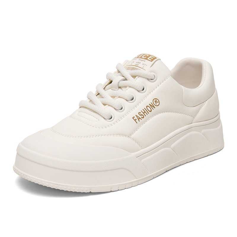 Weiße, höhenverstärkende Sneaker für den Frühling 2024 – neue, flache Freizeitschuhe im High-End-Segment mit weicher Sohle – super beliebt_voghion.com