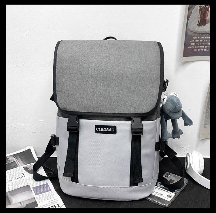 Backpack Korean Fashion Rucksack College Student School Bag Trend Travel Bag Computer Bag display picture 17