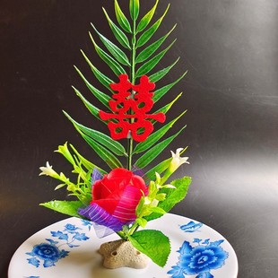 Plate Decoration Flowers, Artificial Flowers, Plate Flowers, Rural Banquet Decorations, Plate Flowers