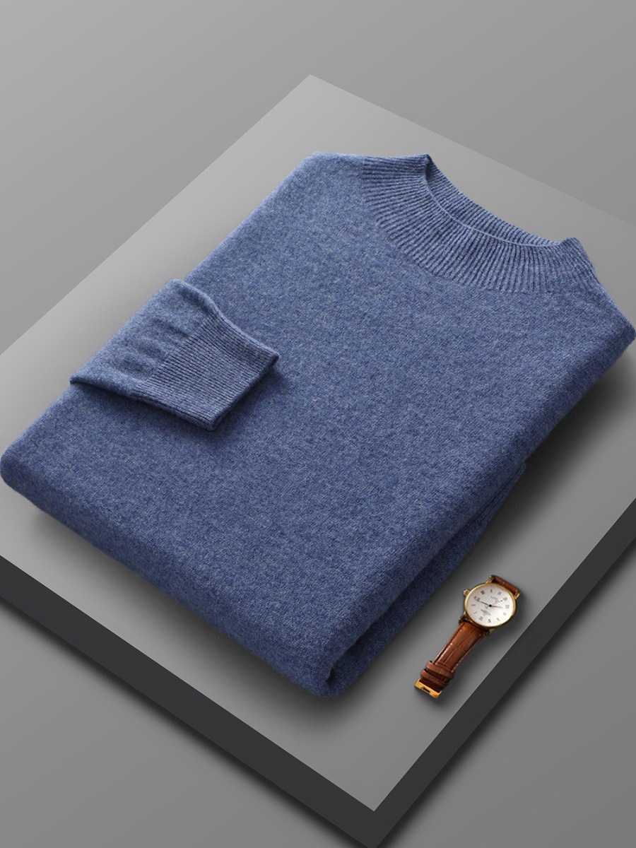 Demi-season woolen knitted cashmere keep warm solid color base…