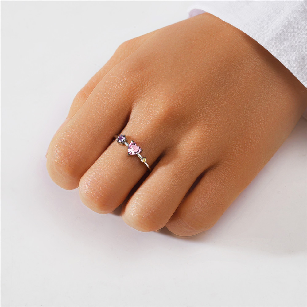 4g Weight Zircon Inlay Material Open Rings Classification Adjustable Ring Size 1 Piece Quantity Daily Occasion 925 Sterling Silver Material Heart Shape, Flower, Bow Knot Pattern Women's Gender Plating, Flowers Design Sweet, Shiny Style 925 Sterling Silver Zircon Heart Shape Flower Bow Knot Open Rings 13