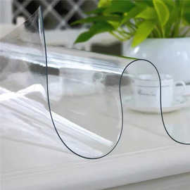 PVC软玻璃胶片 透明水晶玻璃胶片 PVC软板 透明垫片 整卷批发
