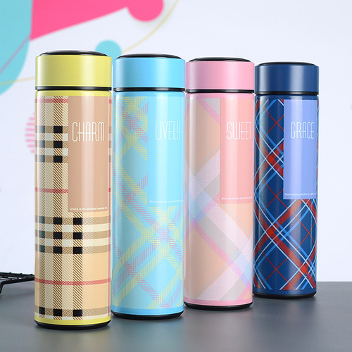 Stainless steel insulated cup with smart temperature display, business straight cup, gift cup, wholesale with logo printing