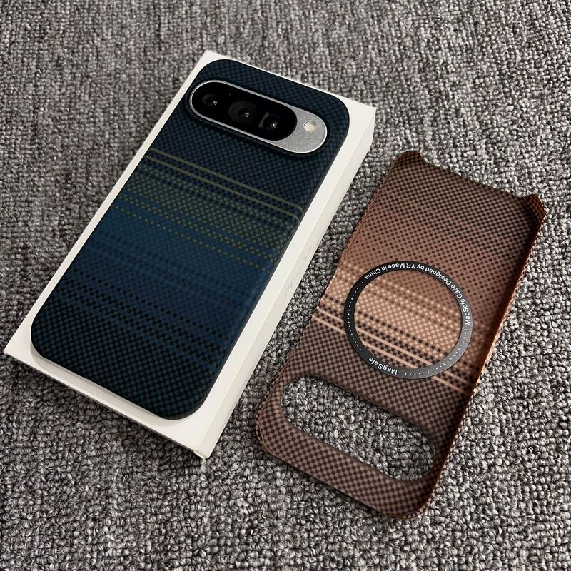 Suitable for Google Pixel10Pro Magnetic Phone Case Kevlar Pattern Pixel9 Carbon Fiber Pattern Cooling Protective Cover