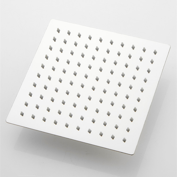 Boquilla de acero inoxidable 201 sobrealimentado ducha de pulverización superior redonda rociador de mano cabezal de ducha cuadrado cabezal de ducha al por mayor