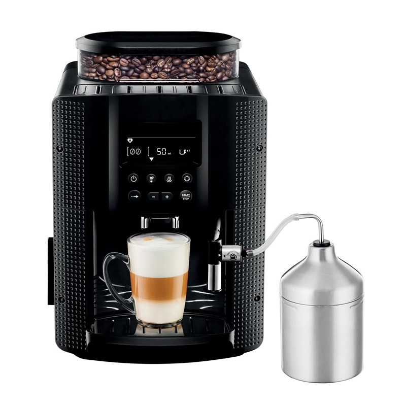 LCD espresso machine grinder with cappuccino milk jug automatic…