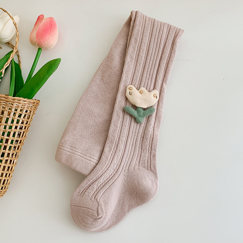 23 otoño nuevo patrón de diamante tulipán pantimedias los niños ajustable niñas desgaste exterior lindo polainas Calcetines