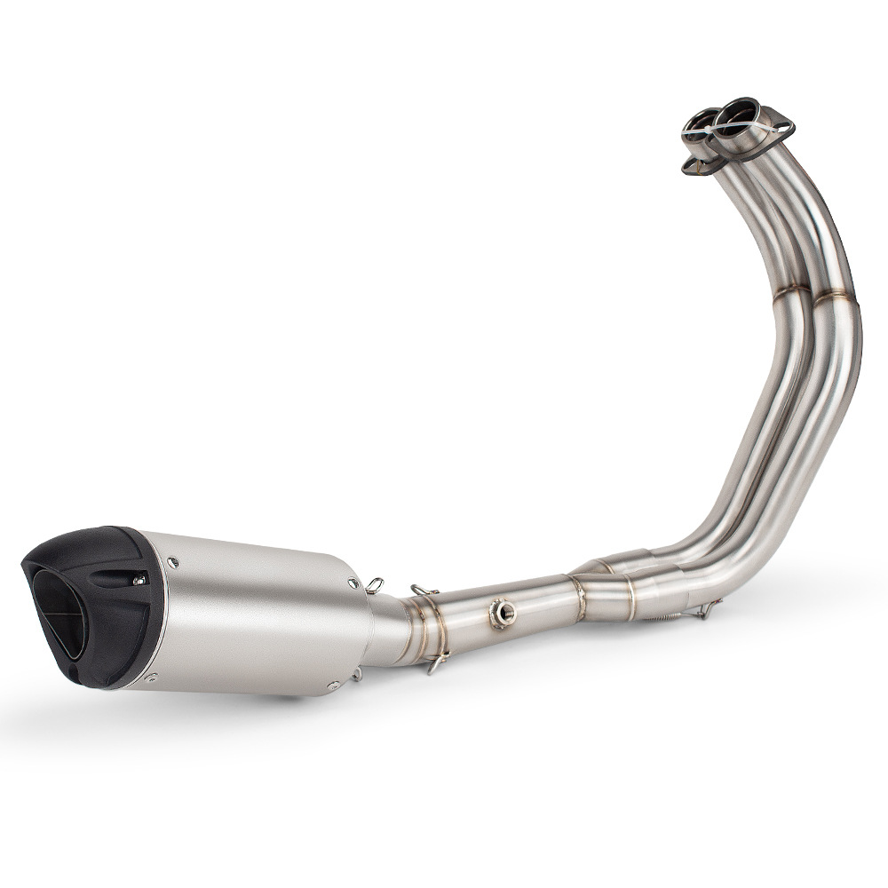 Motorcycle Exhaust Pipe Mt07 Front Section Sc Duckbill Tail Section 675Sr Cbr400 Rc390 2014-2024