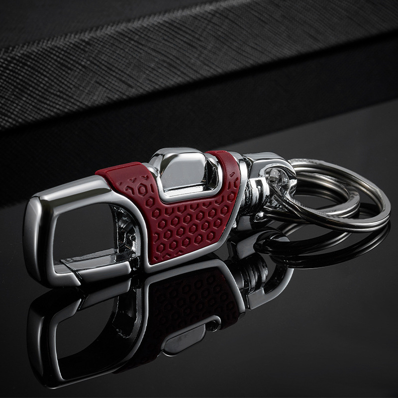 男性と女性のためのクリエイティブなキーホルダーペンダント、ビジネスマン、ハイエンドのウエストハンギングカーキーチェーン、シンプルなキーホルダーキーリング