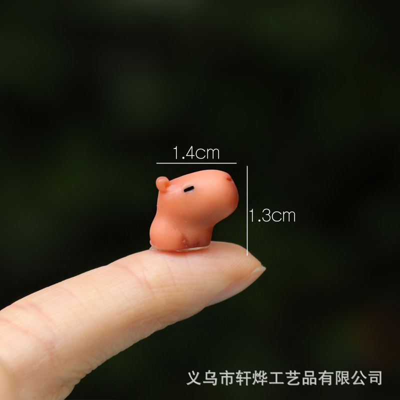 Animal encantador de simulación del delfín capibara hecho a mano muñeca micro paisaje decoración de maceta adornos de escritorio