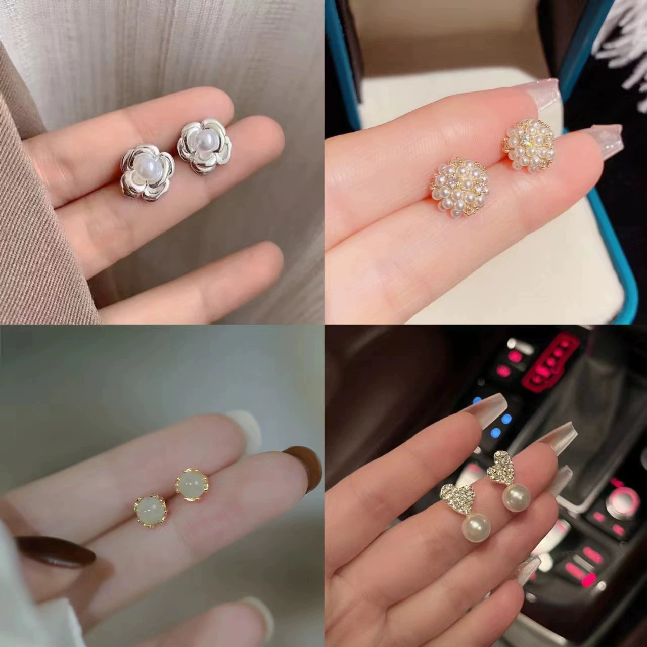 Серебряная игла, серьги, мелкие медные цирконии с жемчугом с кисточками, серебро 925 пробы, китайский стиль, европейский стиль