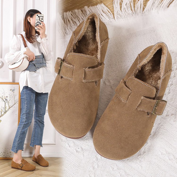 2025 New Winter Cotton Shoes for Women, One-Leg Velvet, Warm, Casual, Versatile, Worn, Snow Cotton, Simple and Daily