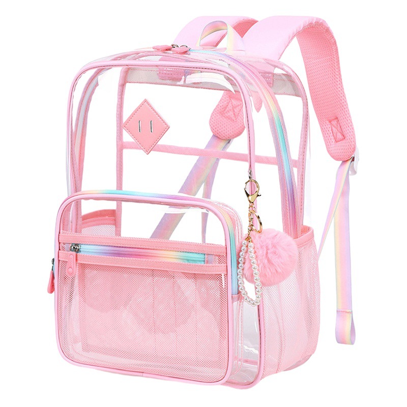 Amazon suministro transfronterizo transparente mochila impermeable Escuela Primaria estudiante mochila de gran capacidad