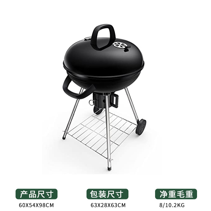 Foshan personalizado 22 pulgadas con ceniza horno de manzana parrilla al aire libre a prueba de viento horno de camping horno de parrilla de manzana portátil
