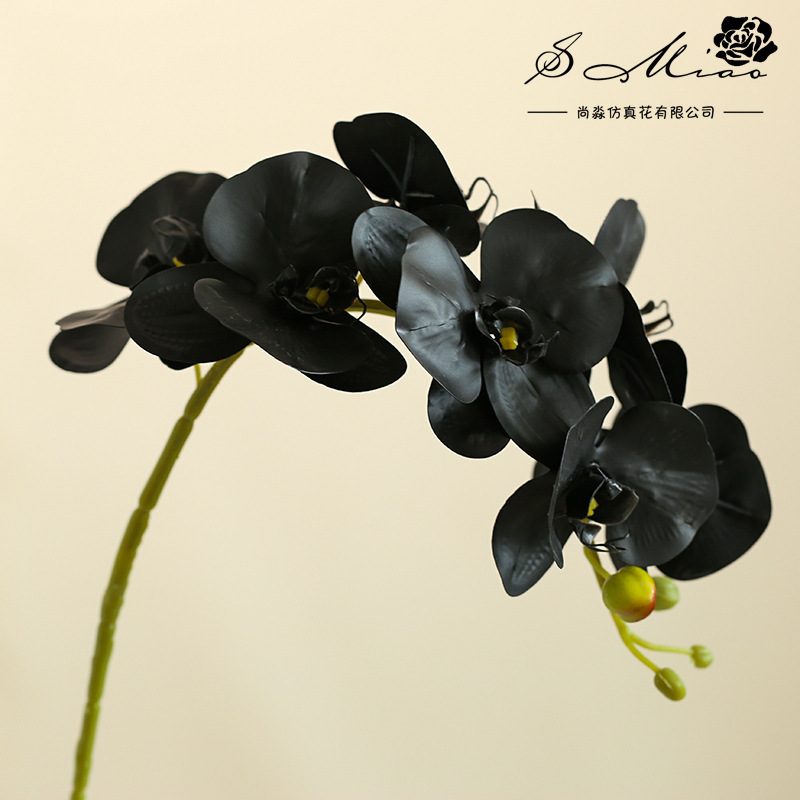 Da7 flores mariposa orquídea bonsai imitación de flores fabricantes directamente para decoración del hogar imitación de flores falsas en maceta ornamentos verdes image 15