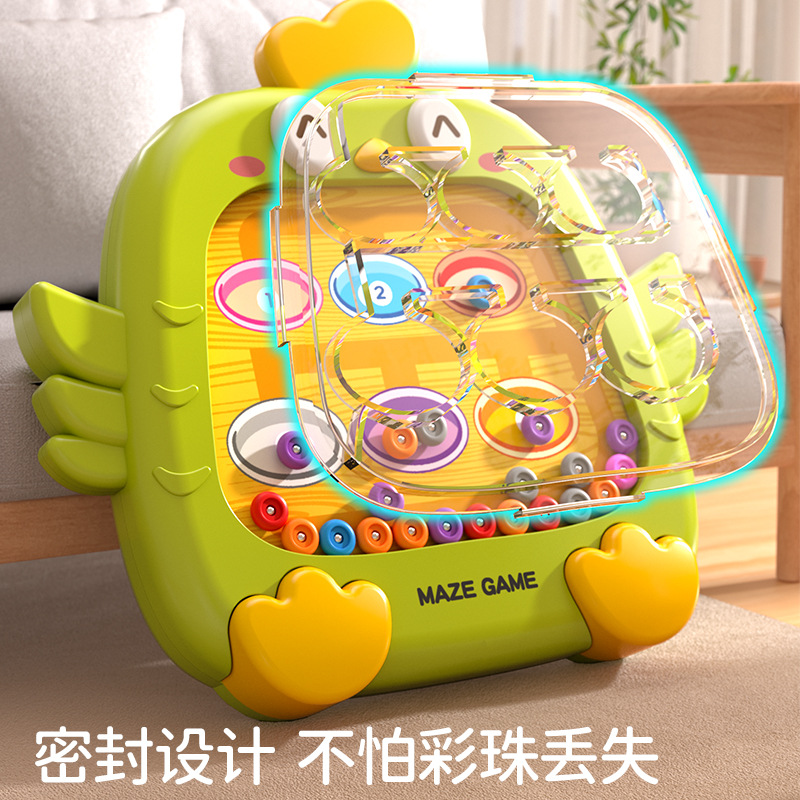 Tablero de dibujo del laberinto, bolígrafo de control magnético para niños, juego digital de rompecabezas de perlas magnéticas, concentración en el entrenamiento de niños de 3 a 6 años