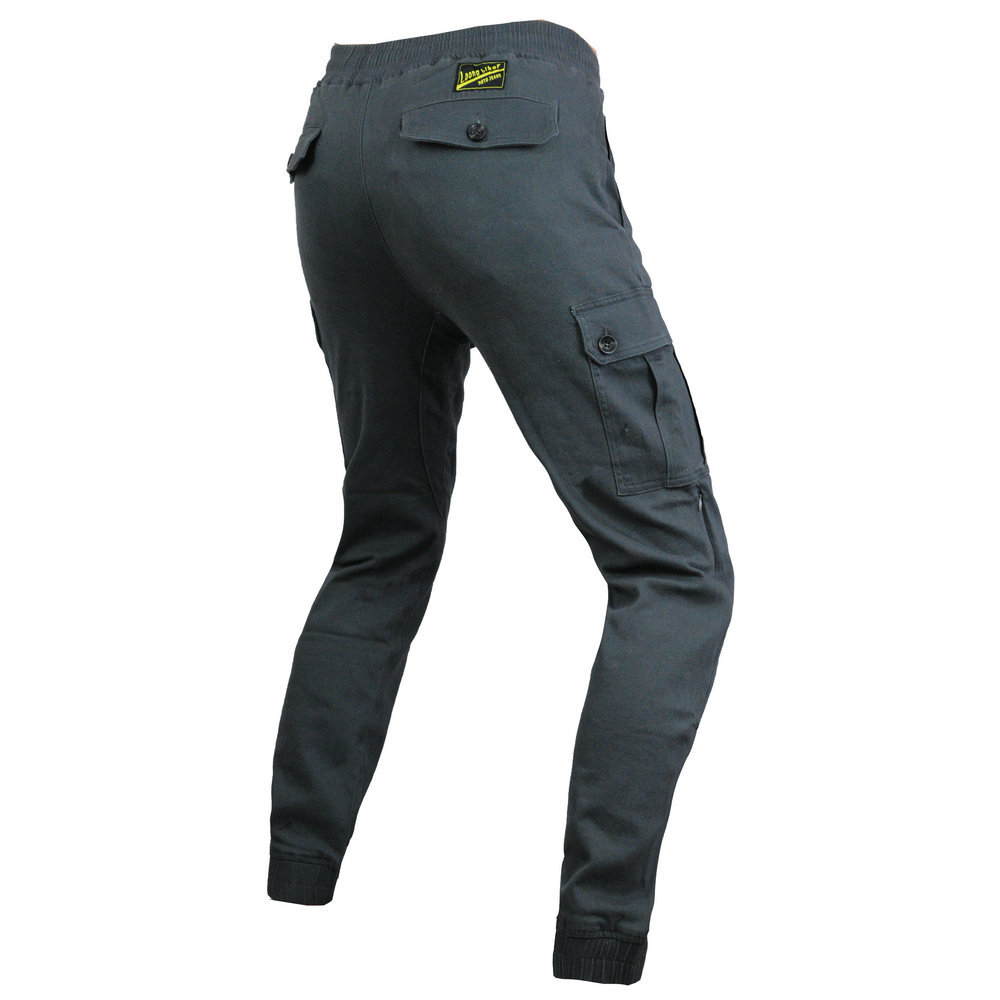 LOONG BIKER motocicleta pantalones de montar a prueba de caídas Four Seasons pantalones casuales hombres motocicleta herramientas multi-Bolsa de tobillo-atado Pantalones