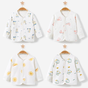 Baby's Autumn Clothes Top Spring and Autumn and Winter Baby's Pure Cotton Warm Clothes Boys' and Female Base Single-Piece Autumn Clothes Children's Underwear
