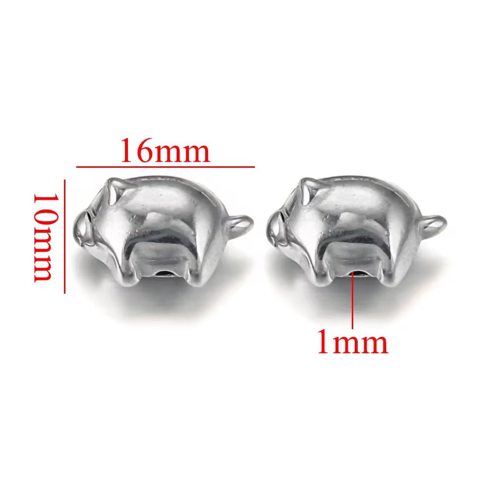 Perforación de acero inoxidable gran agujero diafragma de perlas de oro 18K colgante collar perlas DIY joyas pulseras al por mayor